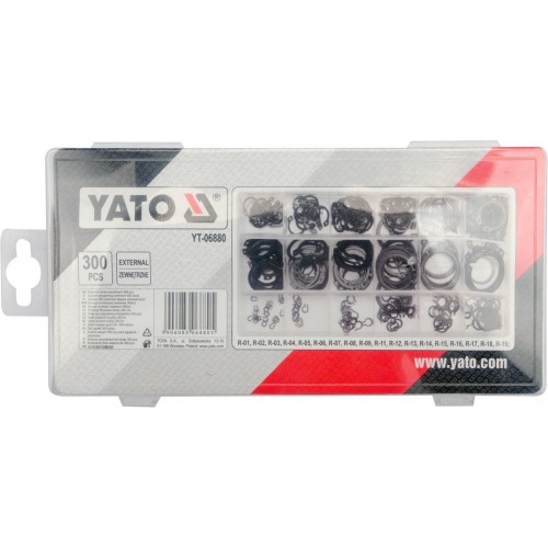Кольца стопорные внешние 300шт YATO YT-06880